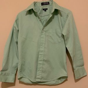 Mint green boys button up